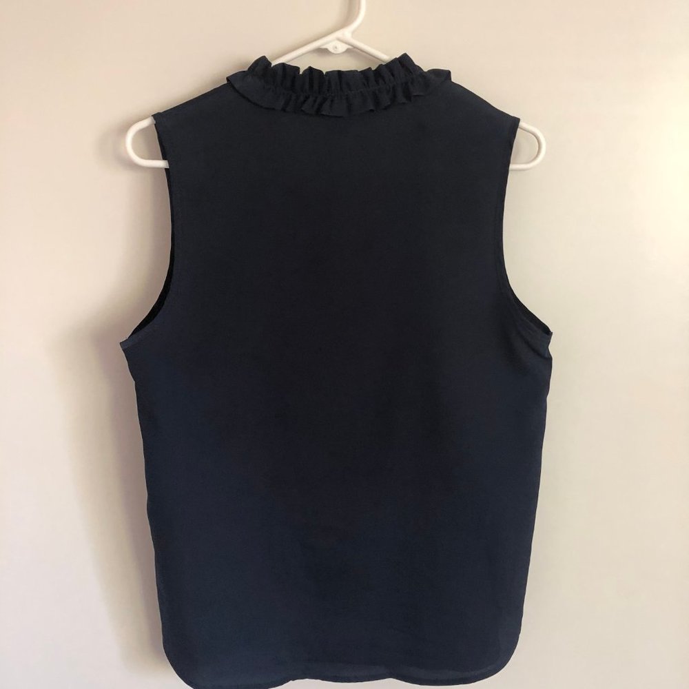 Forever 21 Navy Ruffle Top - Picture 2 of 2